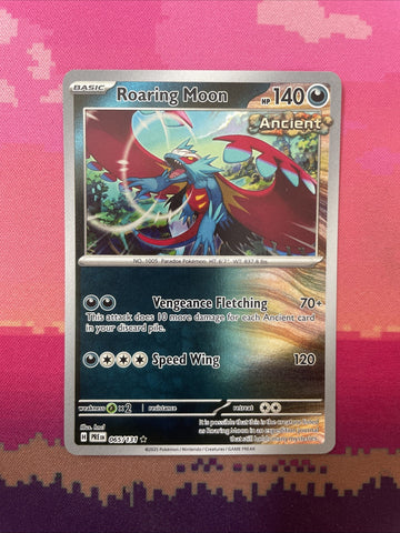 Pokemon Card Roaring Moon Prismatic Evolutions Reverse Holo Rare 065/131 NM