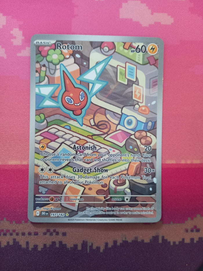 Pokemon Card Rotom 197/182 Illustration Rare Destined Rivals Near Mint