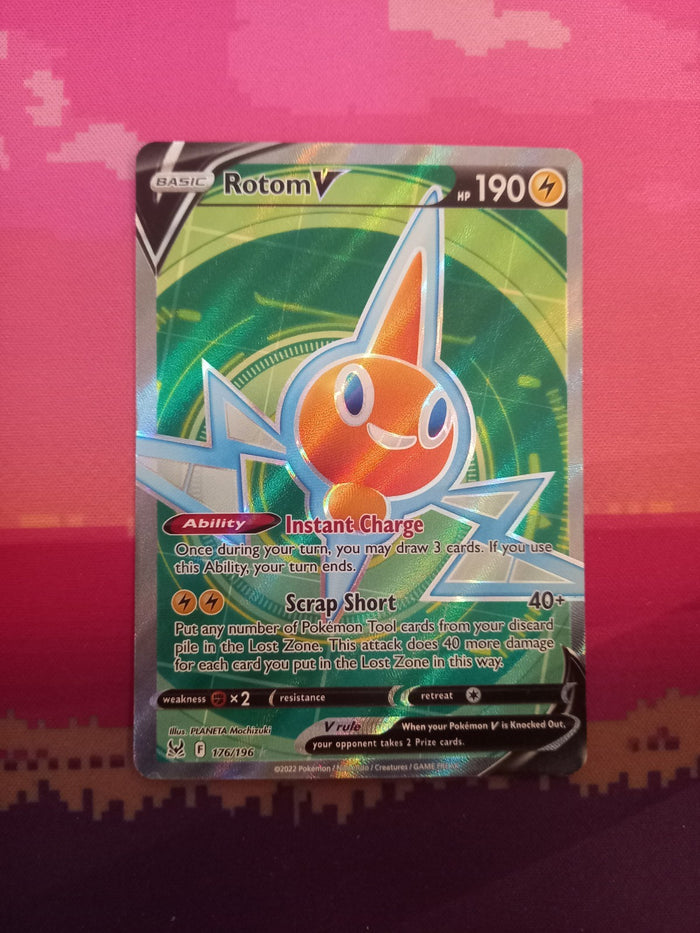 Pokemon Card Rotom V 176/196 Ultra Rare Lost OriginNear Mint