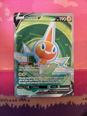 Pokemon Card Rotom V Lost Origin Full Art 176/196 Near Mint