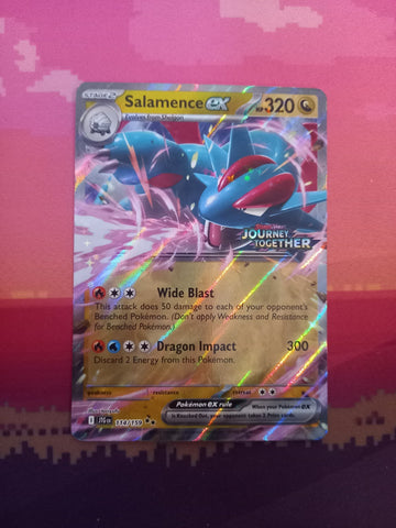 Pokemon Card Salamence ex 114/159 Double Rare Journey Together STAMPED Near Mint
