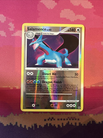 Pokemon Card Salamence Secret Wonders Reverse Holo Rare 18/132 Near Mint