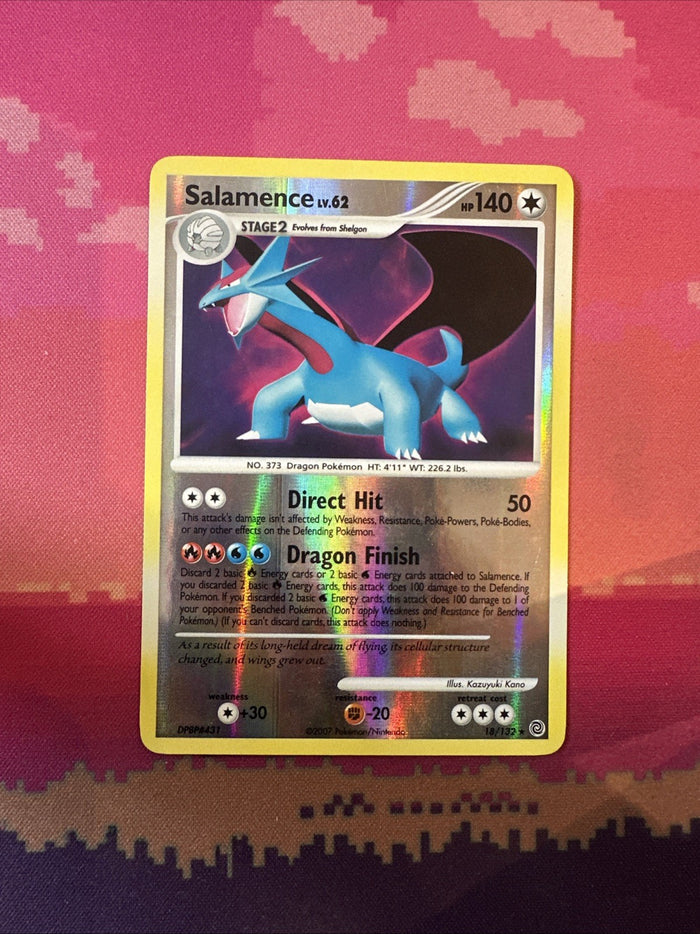 Pokemon Card Salamence Secret Wonders Reverse Holo Rare 18/132 Near Mint
