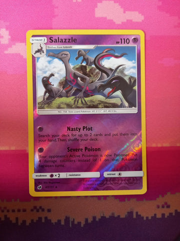 Pokemon Card Salazzle Crimson Invasion Reverse Holo Rare 47/111 Near Mint