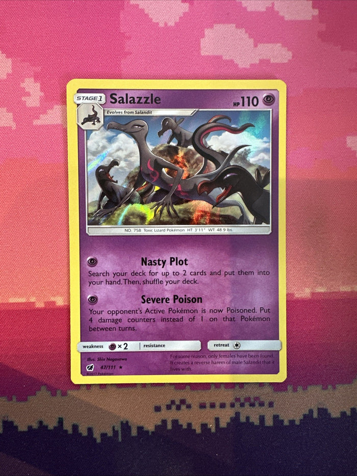 Pokemon Card Salazzle Crimson Invasion Holo Rare 47/111 Near Mint