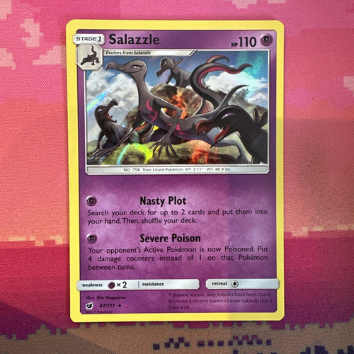 Pokemon Card Salazzle Crimson Invasion Holo Rare 47/111 Near Mint