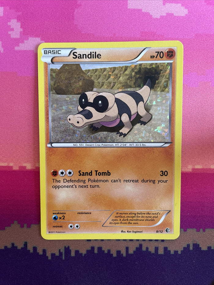 Pokemon Card Sandile McDonald's 2011 Holo 8/12 Near Mint