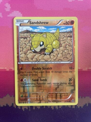 Pokemon Card Sandshrew Breakthrough Reverse Holo 75/162 Near Mint