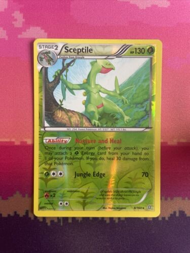 Pokemon Card Sceptile Primal Clash Reverse Holo Rare 8/160 Near Mint