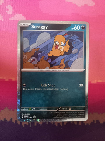 Pokemon Card Scraggy Black Star Promo 186 Near Mint