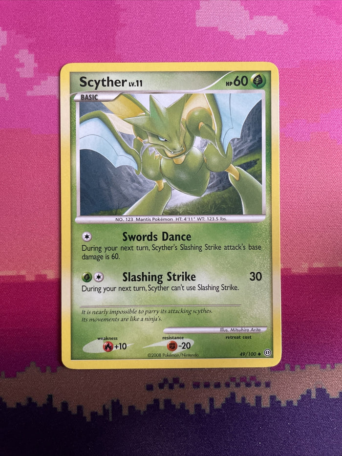 Pokemon Card Scyther Stormfront Uncommon 49/100 Near Mint