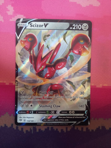 Pokemon Card Scyther V Darkness Ablaze 118/189 Near Mint