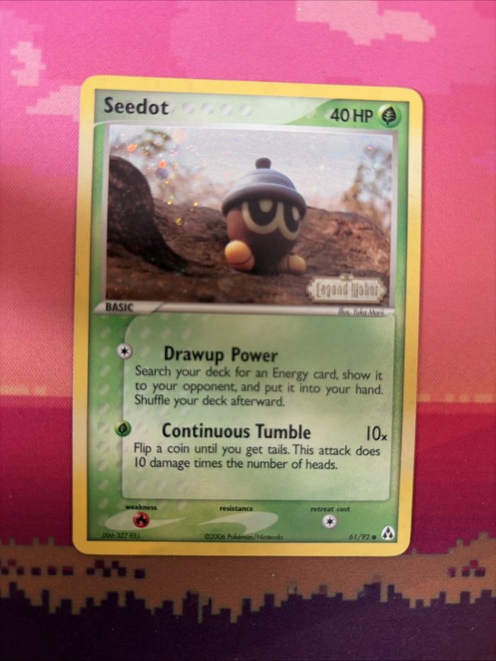 Pokemon Card Seedot Legend Maker Reverse Holo 61/92 Near Mint