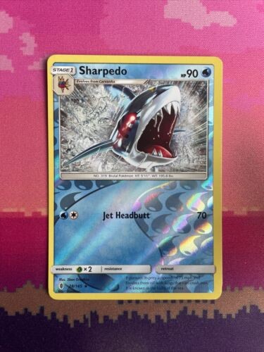 Pokemon Card Sharpedo Guardians Rising Reverse Holo Rare 28/145 Near Mint