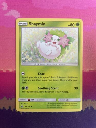 Pokemon Card Shaymin Ultra Prism Holo Rare 15/156 Near Mint