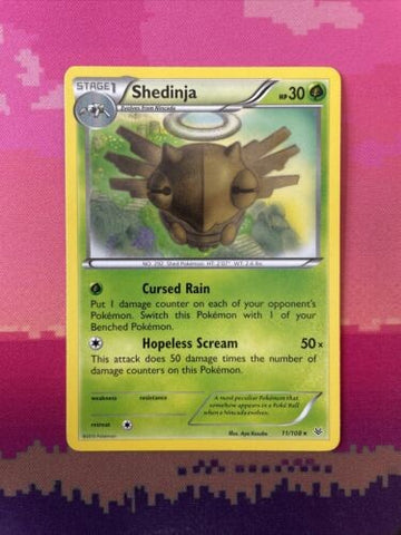 Pokemon Card Shedinja Roaring Skies Rare 11/108 Near Mint