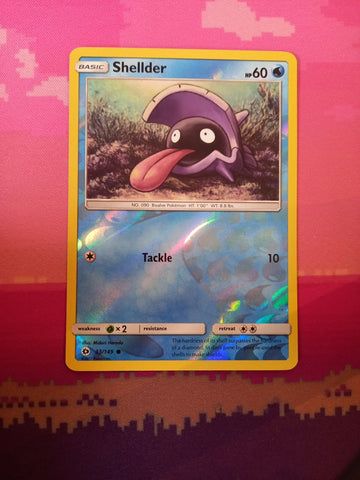 Pokemon Card Shellder Sun & Moon Reverse Holo 33/149 Near Mint