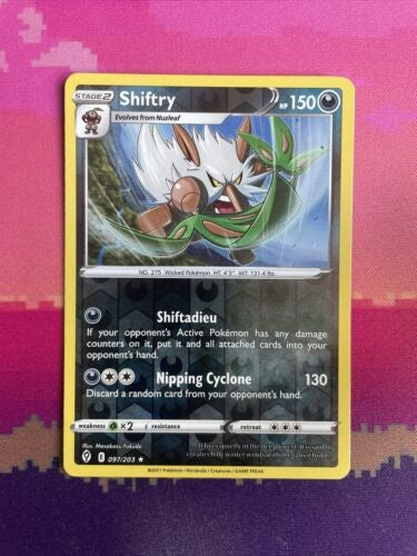 Pokemon Card Shiftry Evolving Skies Reverse Holo Rare 097/203 Near Mint