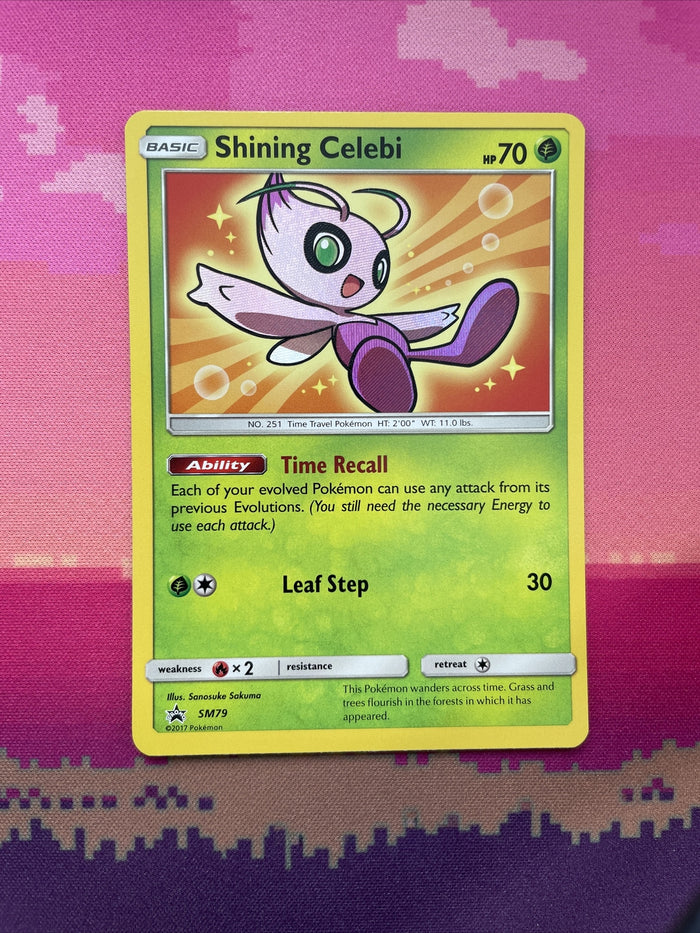 Pokemon Card Shining Celebi SM79 Black Star Promo Near Mint