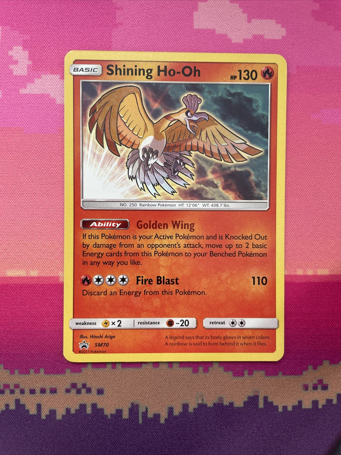 Pokemon Card Shining Ho-Oh SM70 Black Star Promo Near Mint