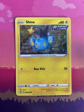 Pokemon Card Shinx Battle Styles Cosmo Holo Common 046/163 Near Mint