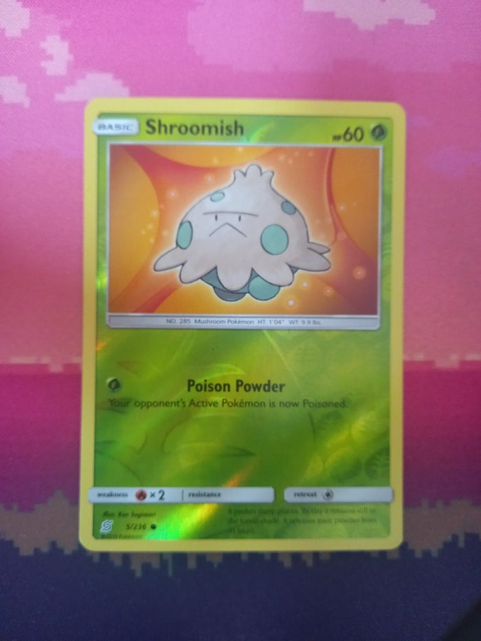 Pokemon Card Shroomish 5/236 Reverse Holo Unified Minds Near Mint