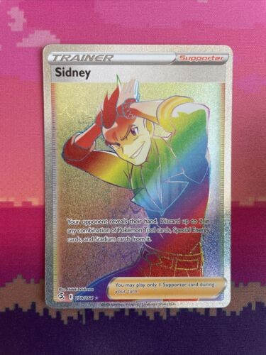 Pokemon Card Sidney 279/264 Secret Rainbow Rare Fusion Strike Near Mint