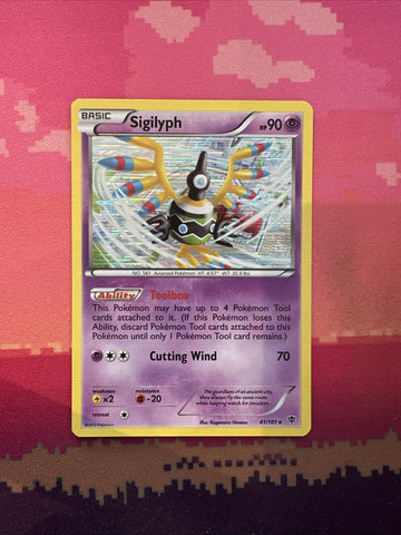 Pokemon Card Sigilyph Plasma Blast Holo Rare 41/101 Near Mint