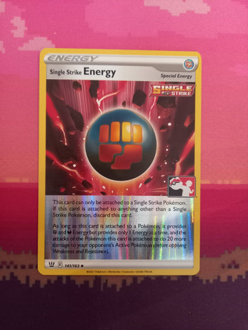 Pokemon Card Single Strike Energy Battle Styles Prize Pack Reverse 141/163 NM