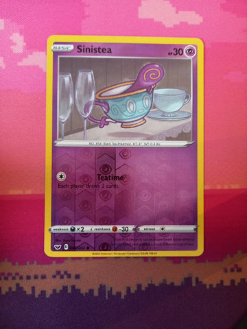 Pokemon Card Sinistea Sword & Shield Reverse Holo 089/202 Near Mint