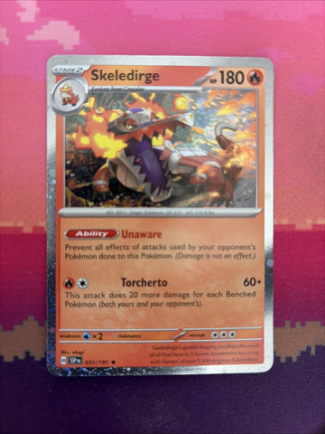 Pokemon Card Skeledirge Surging Sparks Cosmo Holo Rare 031/191 Near Mint