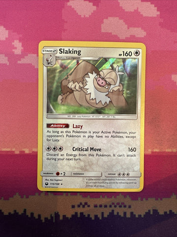 Pokemon Card Slaking Celestial Storm Holo Rare 115/168 Near Mint