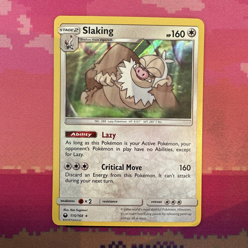 Pokemon Card Slaking Celestial Storm Holo Rare 115/168 Near Mint