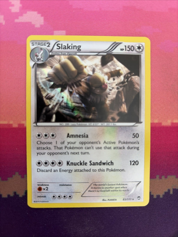 Pokemon Card Slaking Furious Fists Holo Rare 83/111 Near Mint