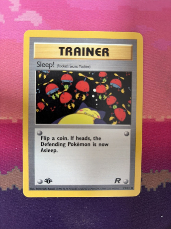 Pokemon Card Sleep! Team Rocket 1st Edition Common 79/82 Near Mint