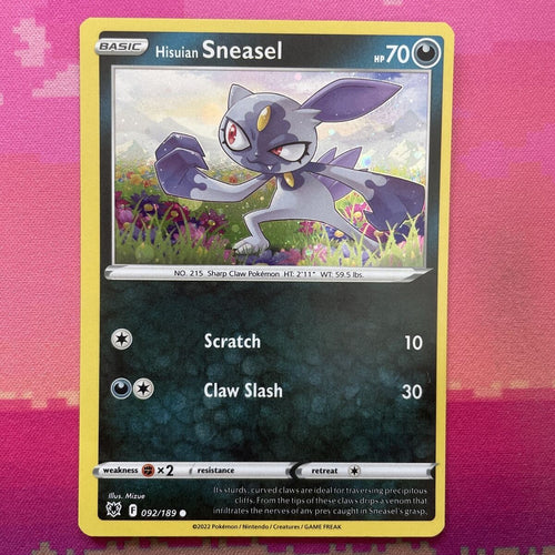 Pokemon Card Sneasel Astral Radiance Cosmo Holo 092/189 Near Mint