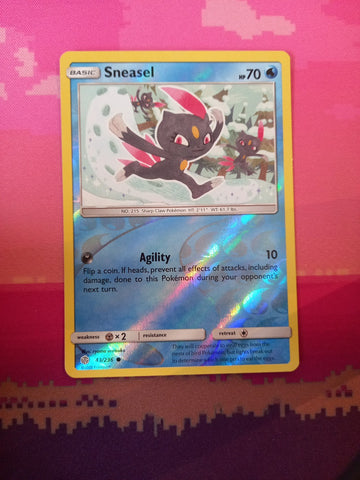 Pokemon Card Sneasel Cosmic Eclipse Reverse Holo 43/236 Near Mint