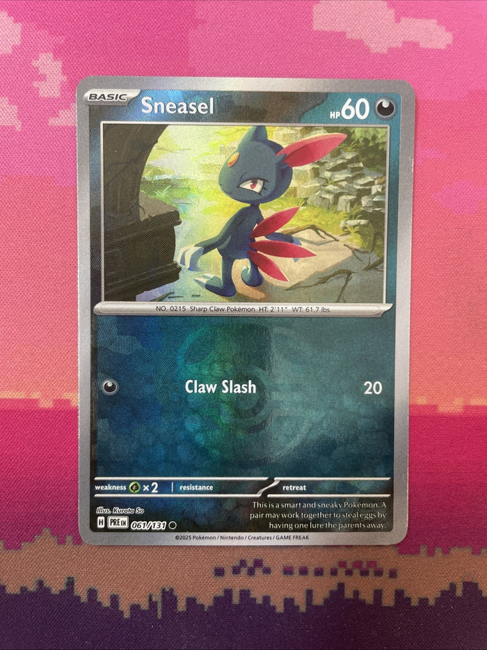 Pokemon Card Sneasel Masterball Prismatic Evolutions 061/131 Near Mint