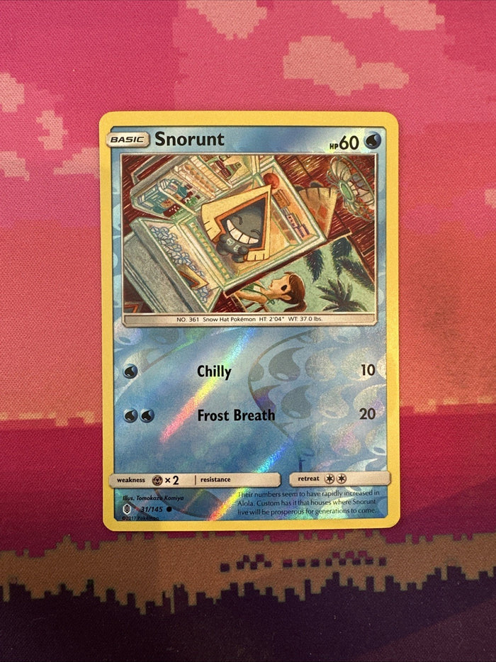 Pokemon Card Snorunt Guardians Rising Reverse Holo 31/145 Near Mint