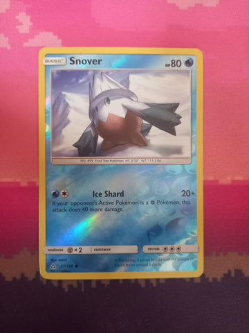 Pokemon card Snover 37/156 Reverse Holo Ultra Prism Near Mint