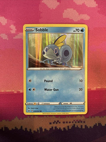 Pokemon Card Sobble Sword & Shield Holo 055/202 Near Mint
