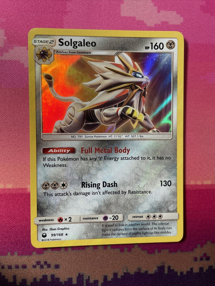 Pokemon Card Solgaleo Celestial Storm Holo Rare 99/168 Near Mint