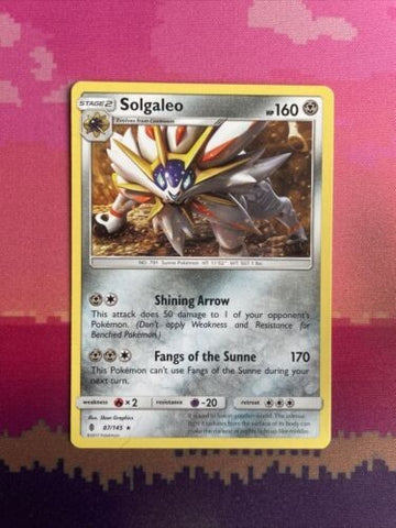 Pokemon Card Solgaleo Guardians Rising Rare 87/145 Near Mint