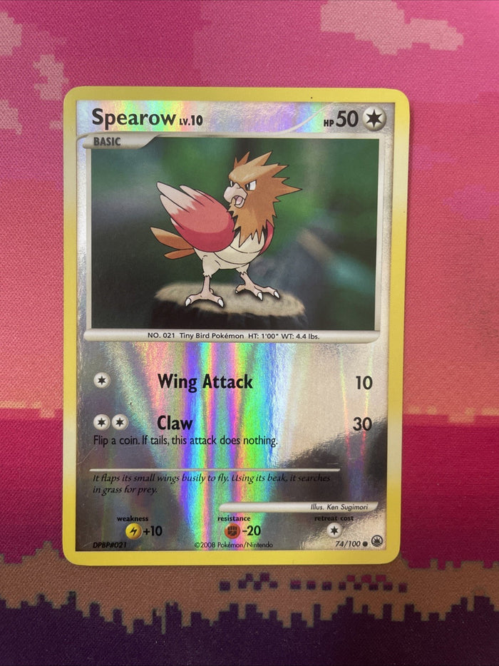 Pokemon Card Spearow Majestic Dawn Reverse Holo 74/100 Near Mint