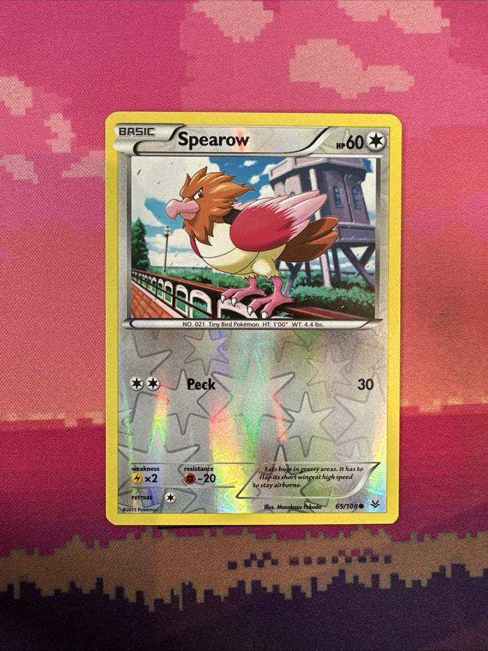 Pokemon Card Spearow Roaring Skies Reverse Holo 65/108 Near Mint