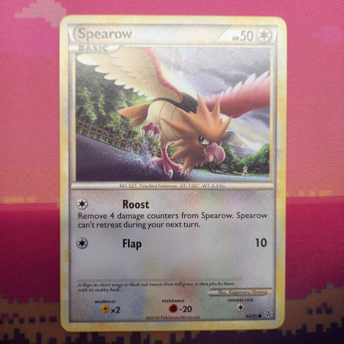 Pokemon Card Spearow Unleashed Common 62/95 Near Mint