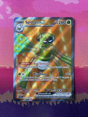 Pokemon Card Spidops ex 223/198 Ultra Rare Scarlet & Violet Near Mint