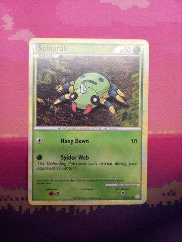 Pokemon Card Spinarak HeartGold SoulSilver Common 83/123 Near Mint