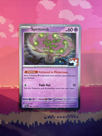 Pokemon Card Spiritomb Prize Pack Holo 089/193 Near Mint