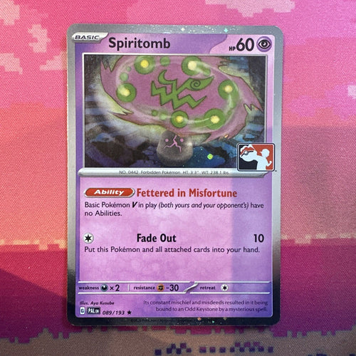Pokemon Card Spiritomb Prize Pack Holo 089/193 Near Mint